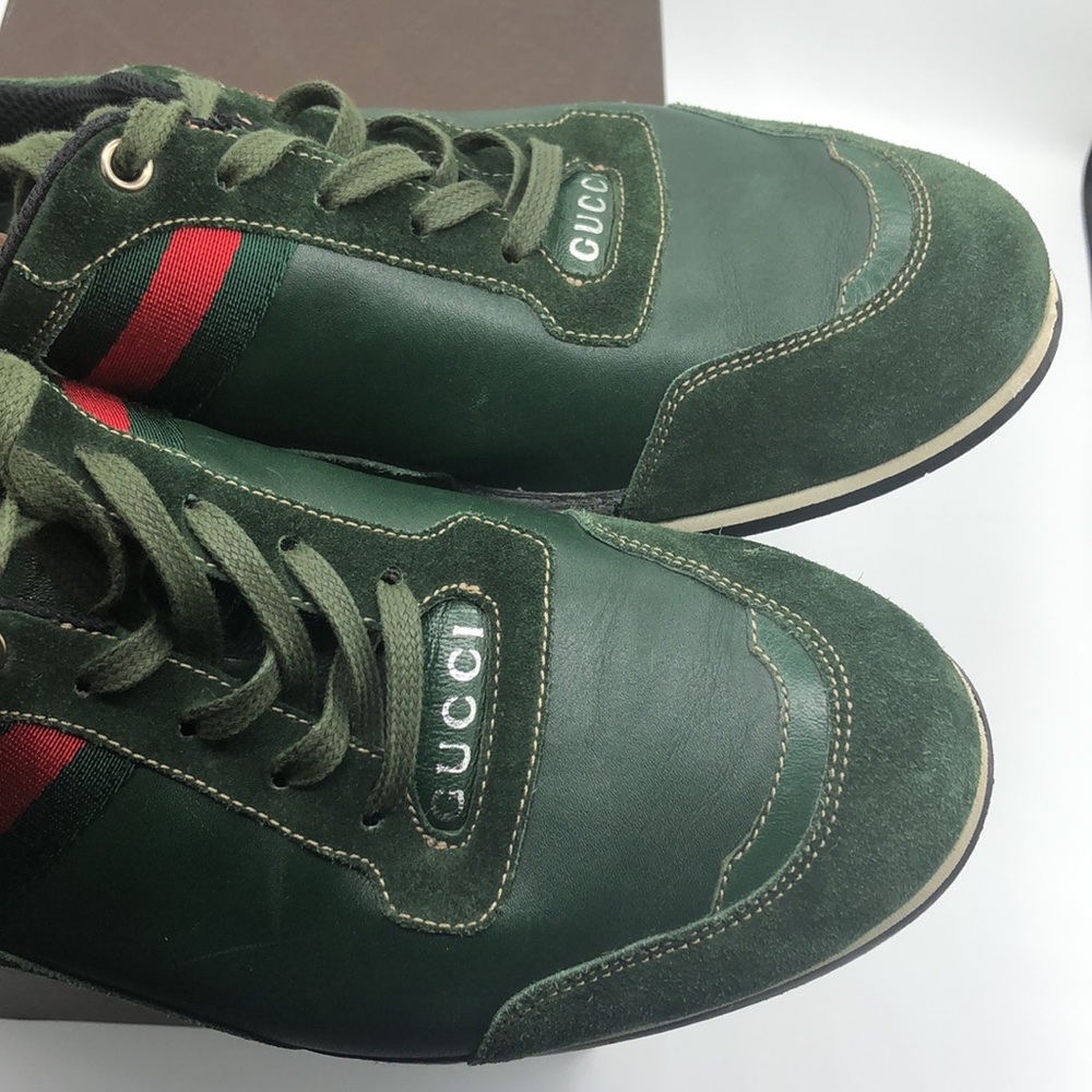 Gucci Verde Softy Tec Cirano Sneakers Men’s Gucci 7.5 US 8 Shoes - Picture 9 of 16